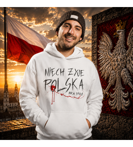 Bluza z kapturem NIECH ŻYJE POLSKA